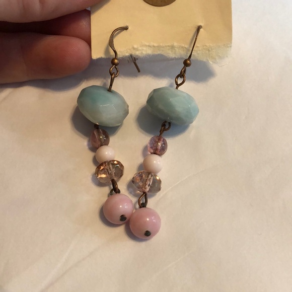 Jewelry - 🖤🖤🖤 3 FOR $10 HANDMADE BLUE & PINK EARRINGS